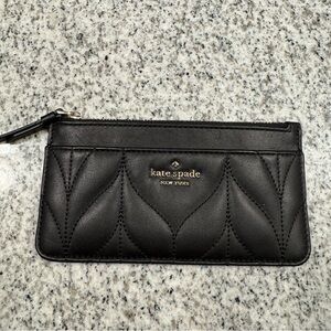 Kate Spade Black Briar Lane Quilted Large Slim Carholder